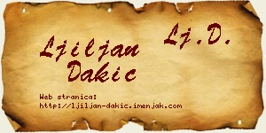 Ljiljan Dakić vizit kartica